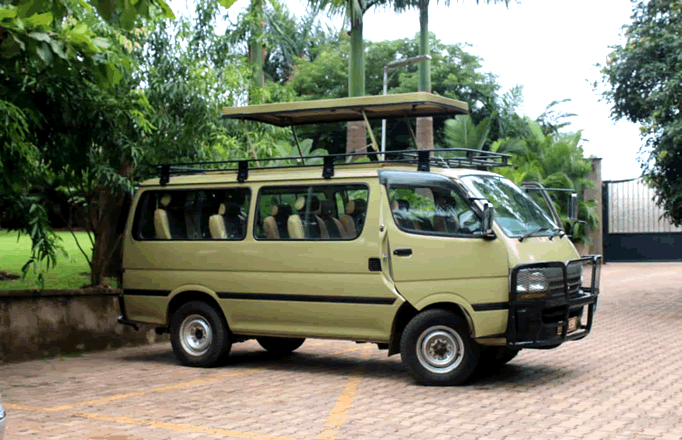 Safari van rental Uganda for group tours and family safaris - 8-12 passengers